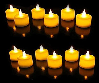 New Battery Operated LED Candle Diya Decorative Lights Pack of 12 for Diwali