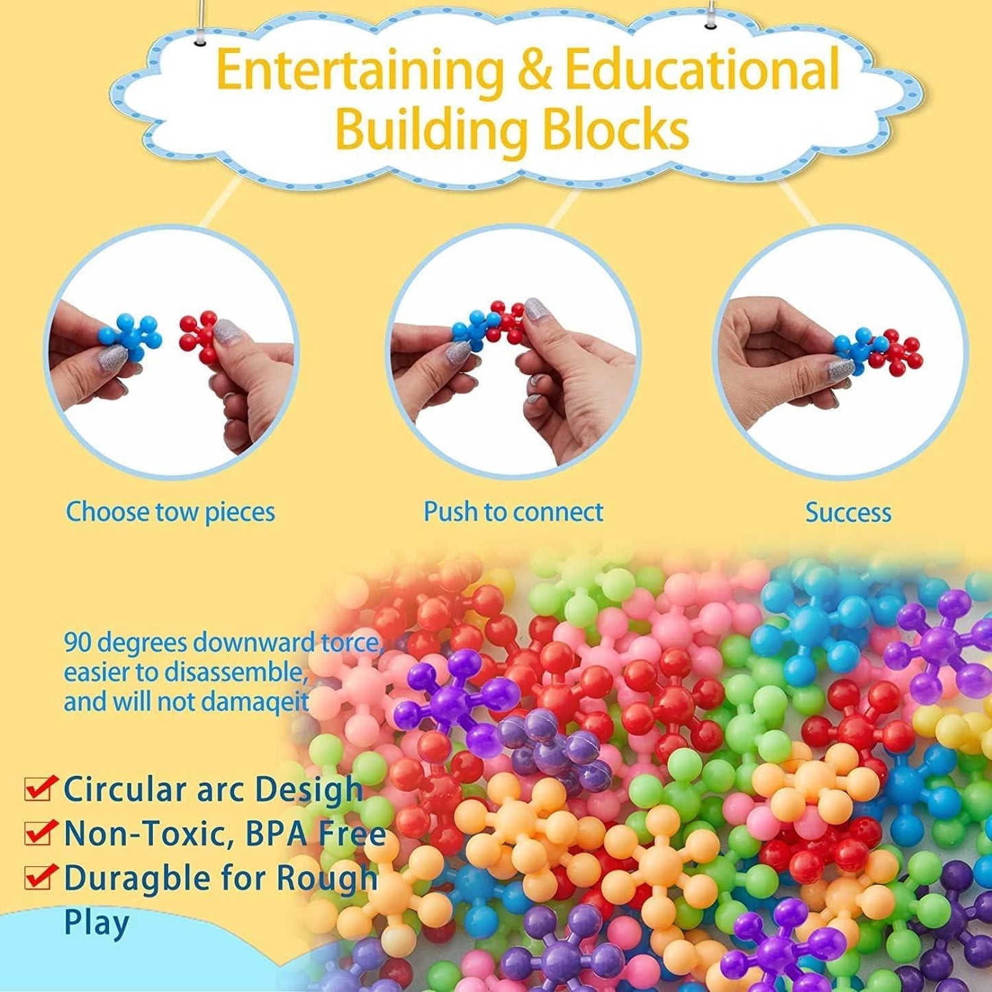 Building Blocks Kids Educational Building Toys (100 pc)