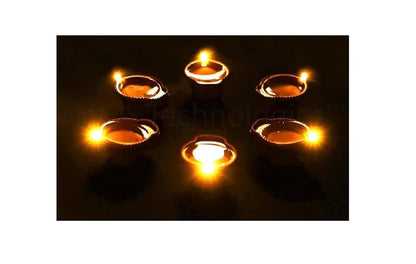 New LED Light Water Sensor Diyas Plastic with, Ambient Lights, (Pack of 6/12/18/24)for Diwali