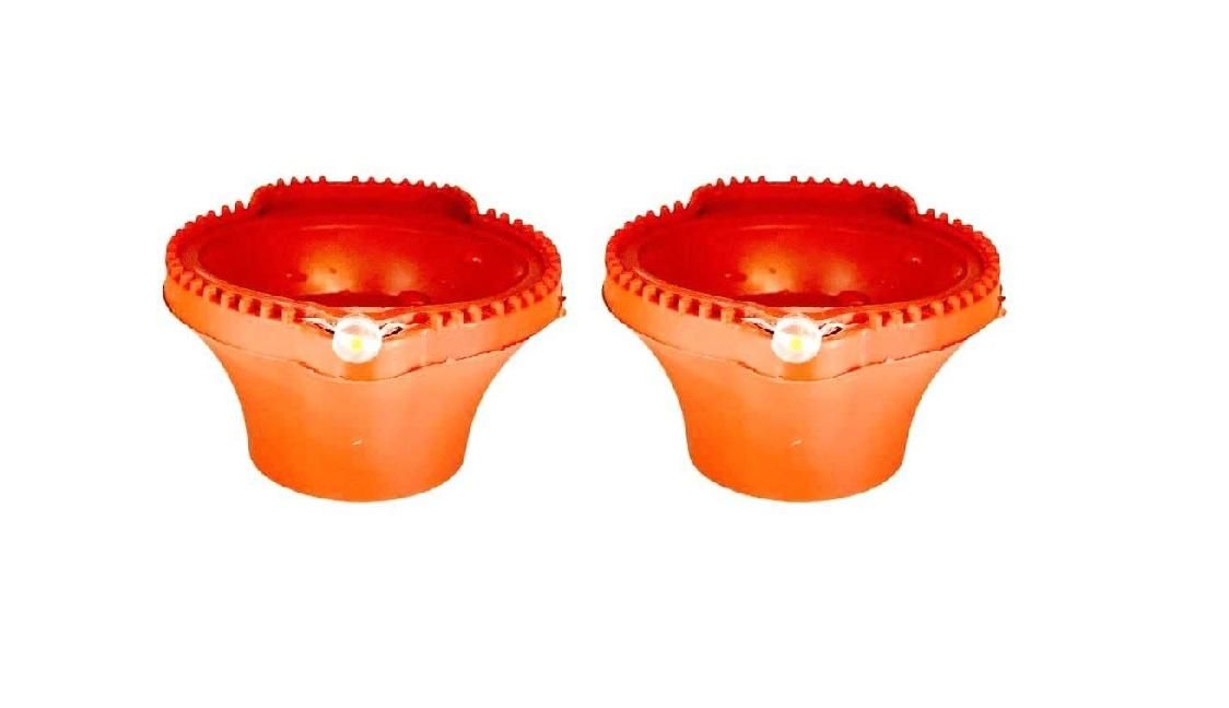 New LED Light Water Sensor Diyas Plastic with, Ambient Lights, (Pack of 6/12/18/24)for Diwali