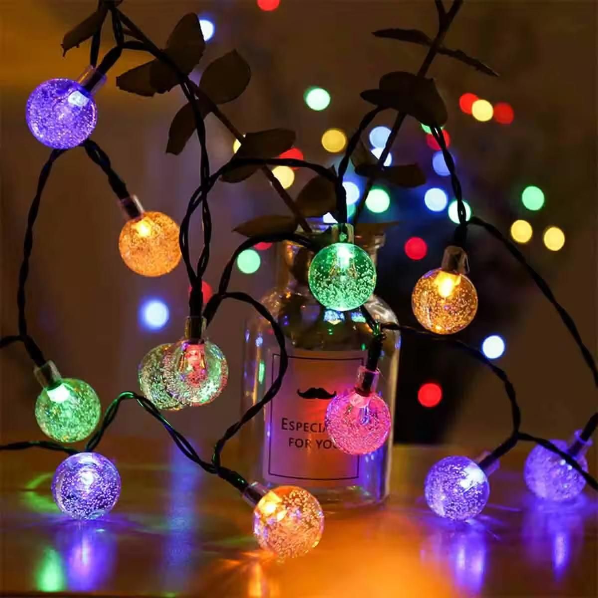 New 14 LED Crystal Bubble Ball String Fairy Lights for Diwali