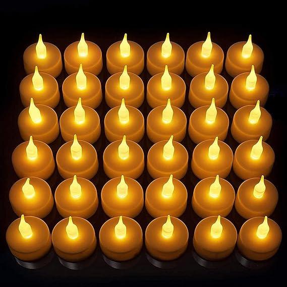 New Battery Operated LED Candle Diya Decorative Lights Pack of 12 for Diwali