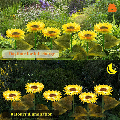 New Sunflower Solar Powered Light (Pack of 2)-Diwali