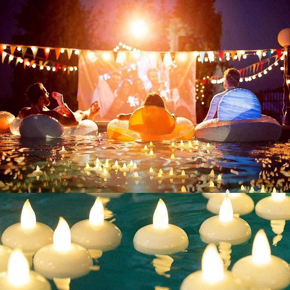 New Battery Operated LED Candle Diya Decorative Lights Pack of 12 for Diwali