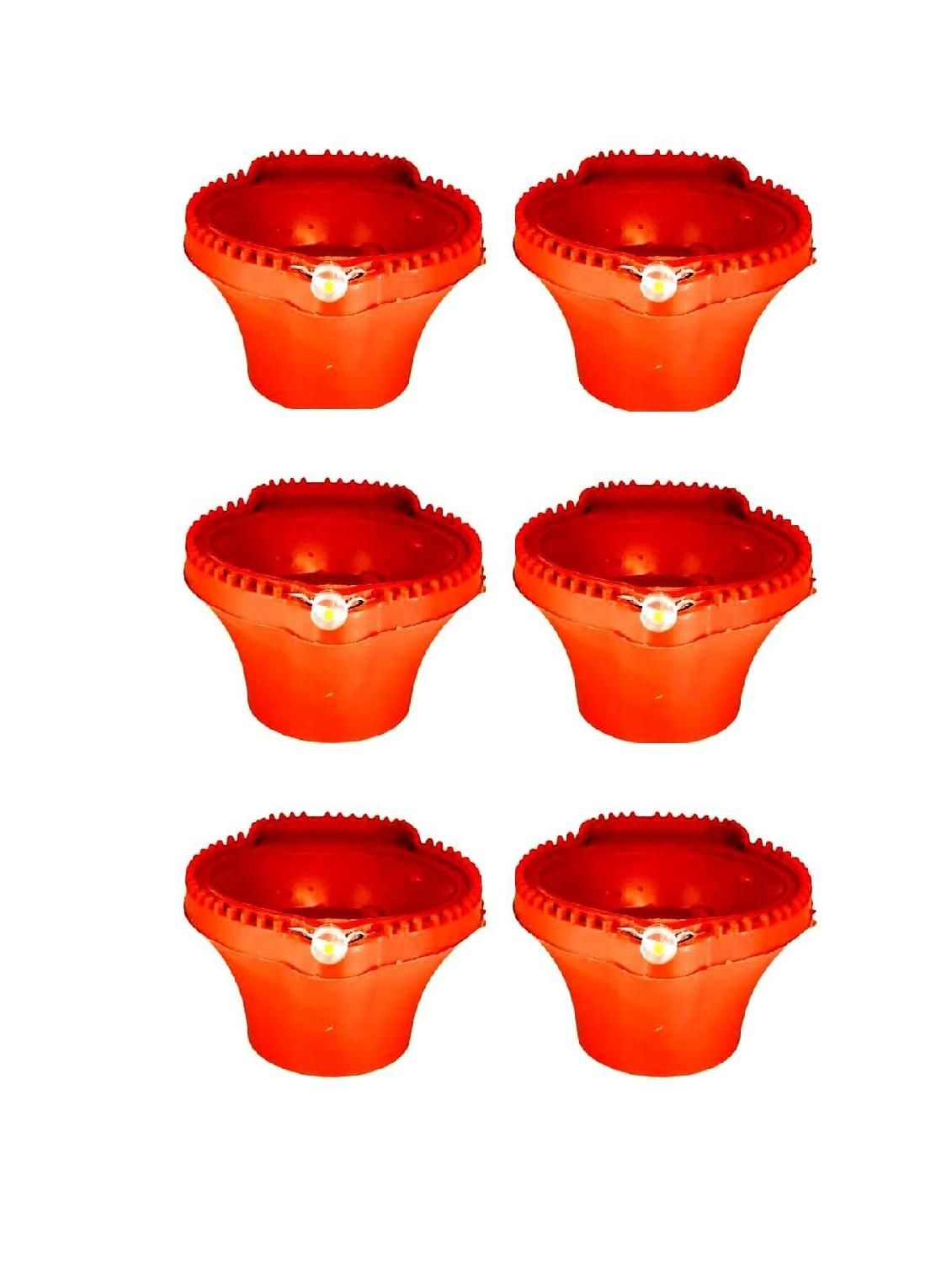 New LED Light Water Sensor Diyas Plastic with, Ambient Lights, (Pack of 6/12/18/24)for Diwali