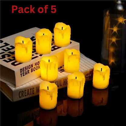 Candle Led Light Battery Operated 5 pcs Home Improvement (Pack of 5)Diwali