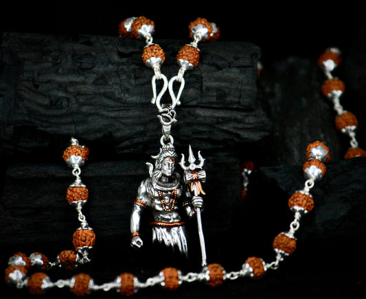 New Rudraksha Shivji Pendant With Chain